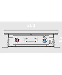 Встраиваемый в пол конвектор Vitron ВК 300.90.1250 (+решетка), Длина: 1250, Ширина: 300, Высота: 90, изображение 2