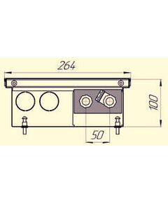Внутрипольный конвектор БРИЗ 260.100.2500 с решеткой, Длина: 2500, Ширина: 260, Высота: 100, изображение 2